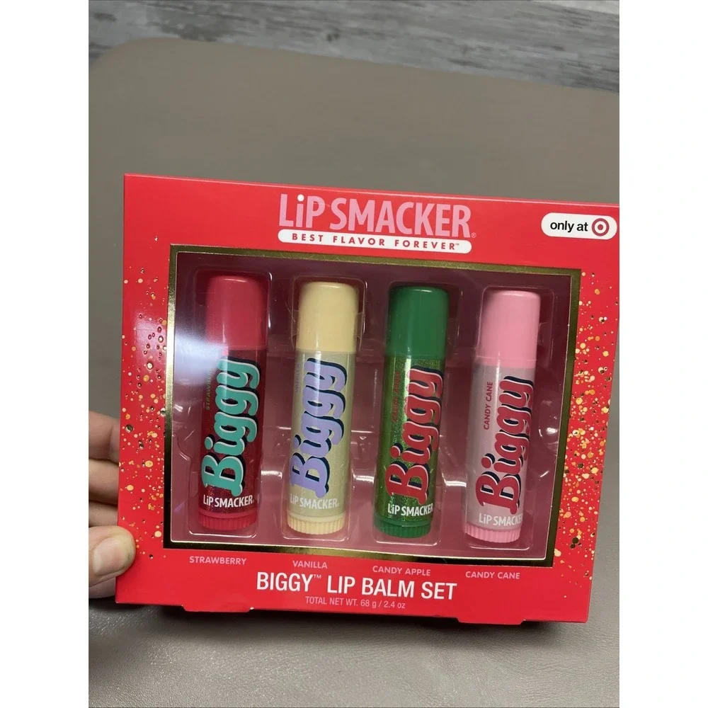 Lip Smacker‎ Biggy Lip Balm Target Holiday Gift Set 4pk LIMITED EDITION